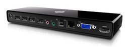 ���������� ������ HP Docking Station USB 2.0 (Power connector/Audio-out headphone jack/4xUSB 2.0/1xUSB-B/RJ-45 /VGA/HDMI/Audio-in/mic)